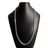 Cordão 5mm Cadeado Banhado A Prata 925