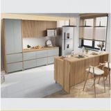 Cozinha 8 Peças Nesher Rainha Gourmet 100 Mdf Nature/verde