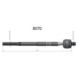 Barra Axial Corsacelta Prisma Classic Hidraulica Bortec
