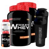 Kit 2x Whey Protein Waxy Whey + Bio Colagen Ii Cappuccino