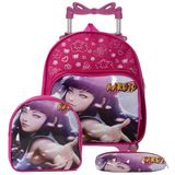 Mochila Escolar Infantil Pequena Hinata Rodinha E Lancheira