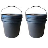 Balde 16l Para Produtos De Limpeza Com Tampa - 2 Pçs