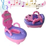 Troninho Penico Musical Infantil Vaquinha Rosa Lilás