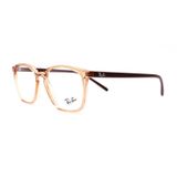 Armação Rayban Rb7185 5940 52 Marrom Translúcido Rb 7185 Rx