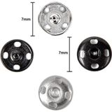 Colchete De Pressão N.1 Níquel 7mm Cartela Com 36 Peças