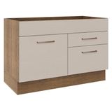 Balcão Gabinete De Pia 1 Porta E 2 Gavetas Rustic/crema Agata Madesa Rustic/crema
