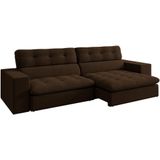 Sofa Retratil E Reclinavel 3 Lugares 218 Cm Eldorado Sl 942 Veludo Moll Sl 942