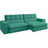 Sofa Retratil E Reclinavel 3 Lugares 218 Cm Eldorado Sl 946 Veludo Moll Sl 946