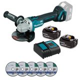 Esmerilhadeira Angular Makita Dga504z Brushless + Carregador E 2 Baterias 5ah