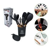 Kit 13 Peças Utensílios Cozinha Colher Espátula Em Silicone