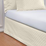 Saia Para Cama Box Solteiro King Matelassado Glass 200 Fios Palha