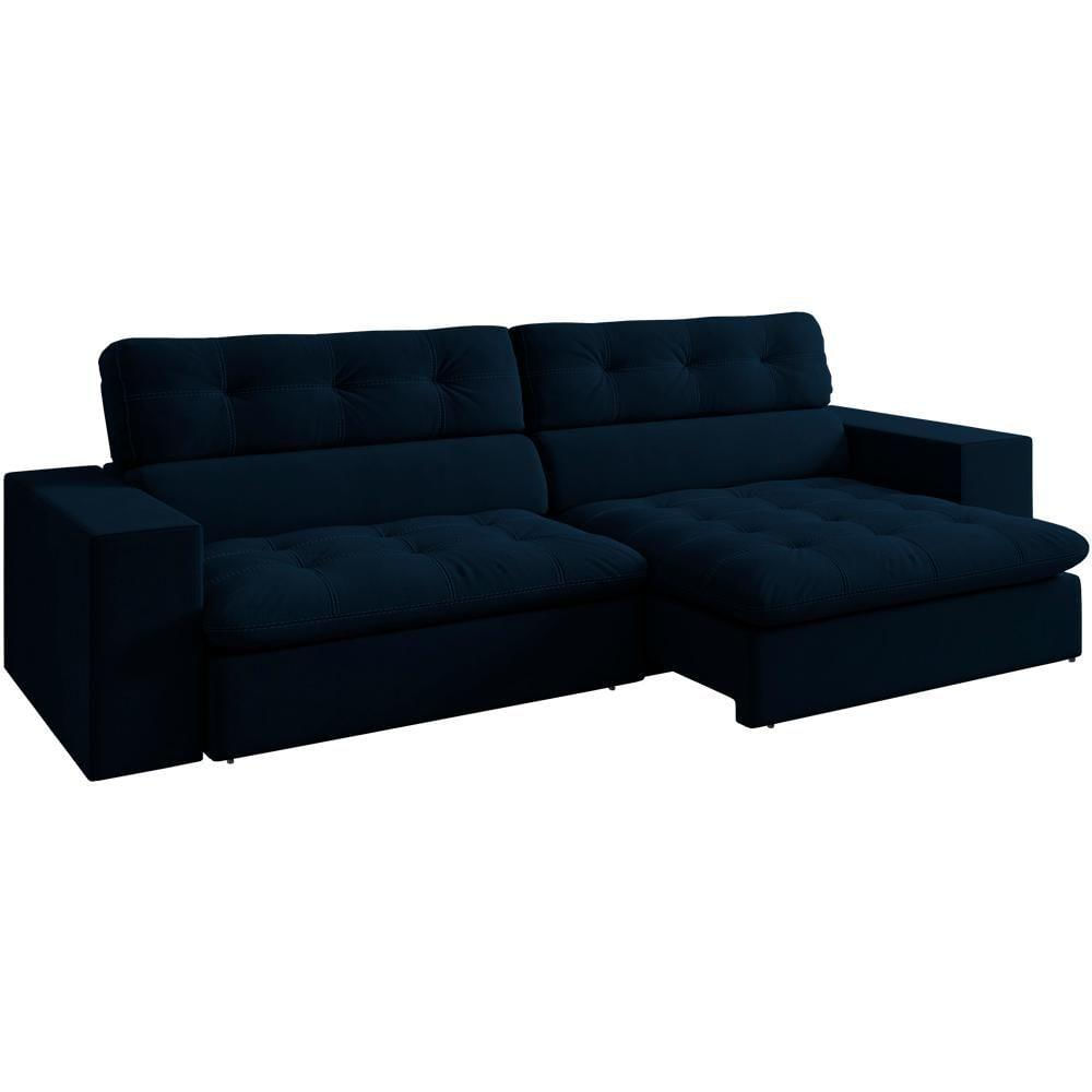 Sofa Retratil E Reclinavel 3 Lugares 246 Cm Eldorado Sl 948 Veludo Moll Sl 948