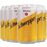 Água Tônica Schweppes Sem Açúcar 350ml (6 Latas)