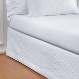 Saia Para Cama Box King Matelassado Glass 200 Fios Branco