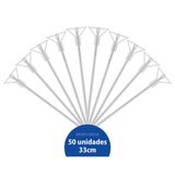 Suporte Para Balão Grande Vareta Cristal 33cm Festas 50uni