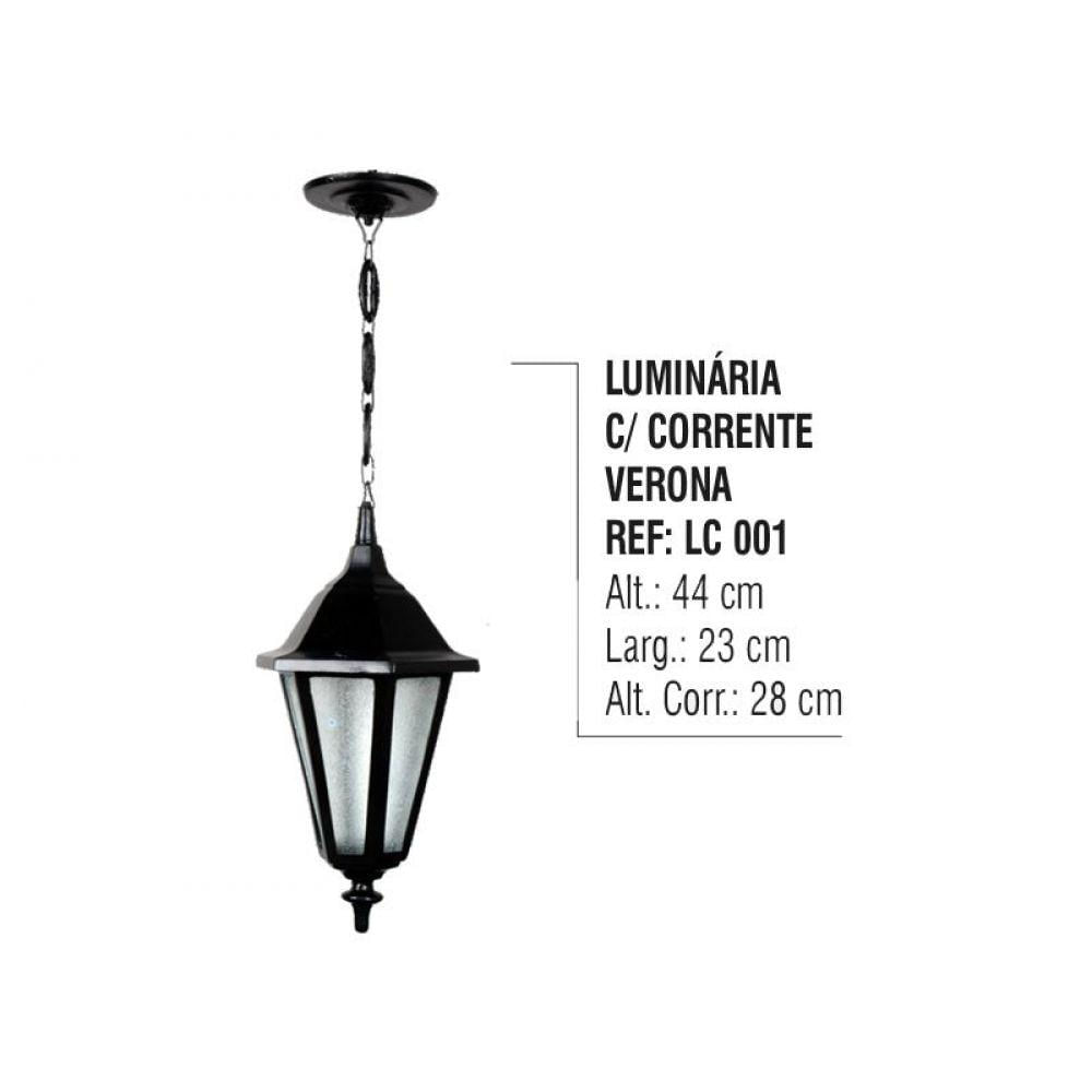Luminária Externa e Interna Verona com Corrente em Alumínio