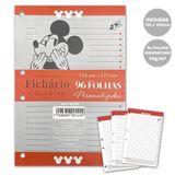 Refil Para Fichário Colegial Mickey Minnie Disney 96fls 90g
