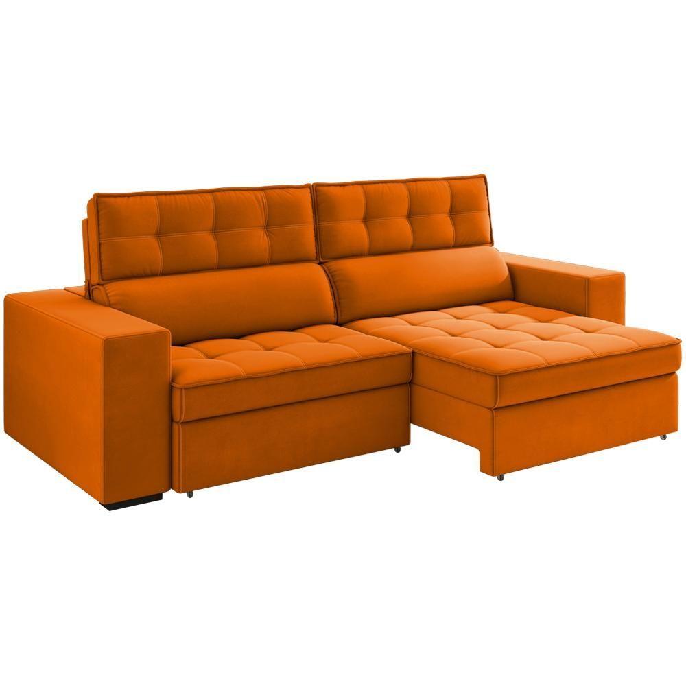 Sofa Retratil E Reclinavel 3 Lugares 246 Cm Evidence Sl 953 Veludo Moll Sl 953