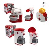 Kit Brinquedos Infantil Cozinha Cafeteira Torradeira E