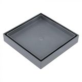 Ralo Oculto 15x15 Invisível Seca Piso Porcelanato Cinza Pvc