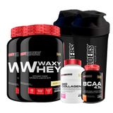 Kit 2 Whey Protein Waxy Whey 900g + Bio Colagen Ii Baunilha