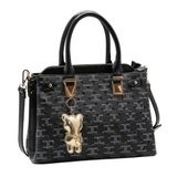 Bolsa Feminina Chenson Strass Cristal Monograma Preto