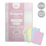 Refil Fichário Colegial Enjoy Pauta Branca 4 Cores 48fls 90g