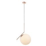 PENDENTE BALL 30CM VD LEITOSO 1L E27 PE-047/1.30OR