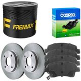 Kit Pastilha Disco Dianteiro Ventilado Yaris 2018 A 2021 Cob