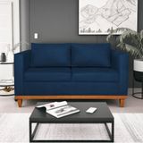 Sofá 2 E 3 Lugares Europa 180cm Suede - Doce Sonho Móveis Azul Marinho