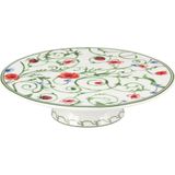 Delicata Prato Bolo 7x26x26cm Bonechina Verde Com Pé