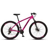 Bicicleta Colli Aro 29 Atalanta Alumínio Freio A Disco Cambio Traseiro Rosa Neon