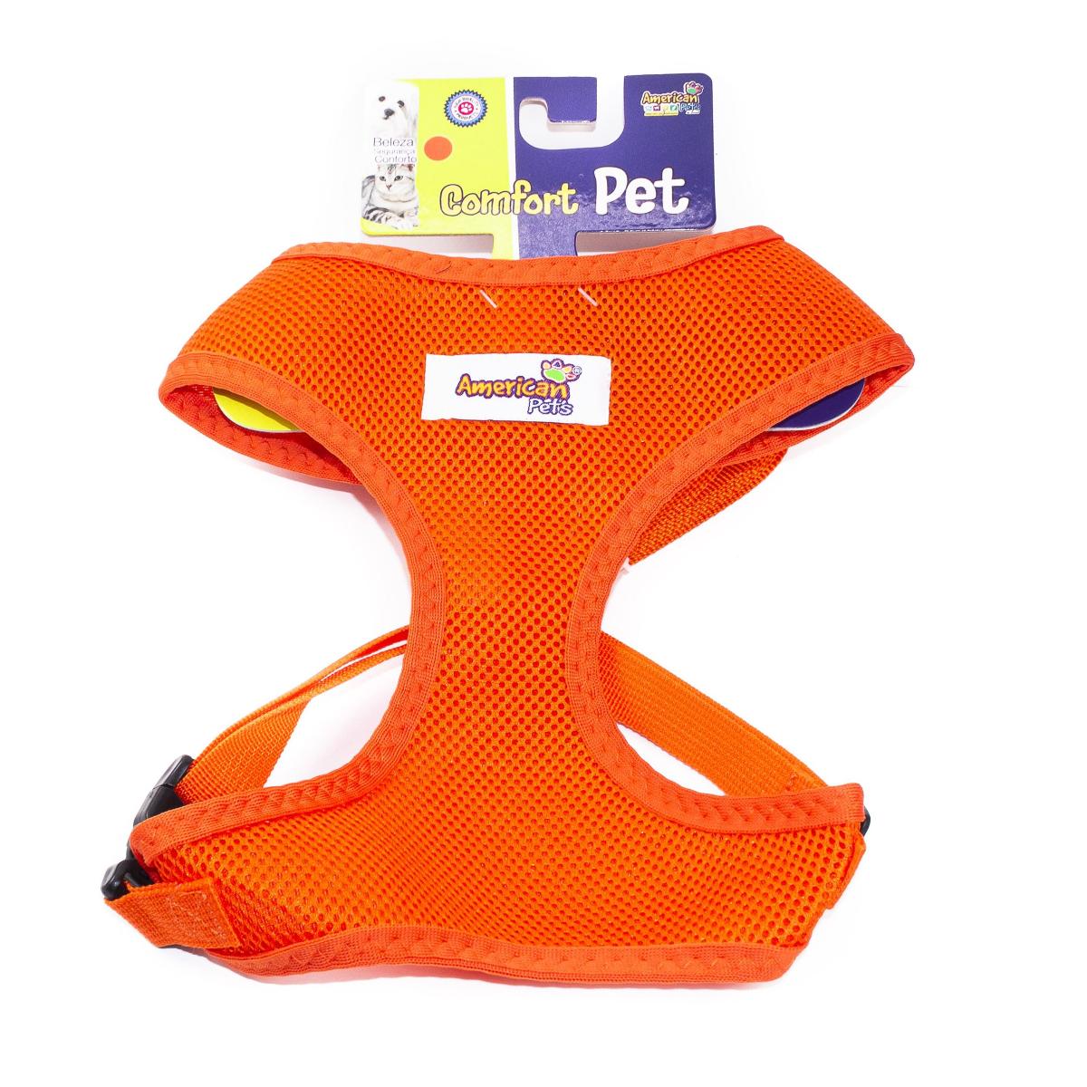 Guia E Peitoral Ultra Conforto Tam. M Colorida American Pets