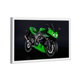 Quadro Kawasaki Ninja Verde Br Artes