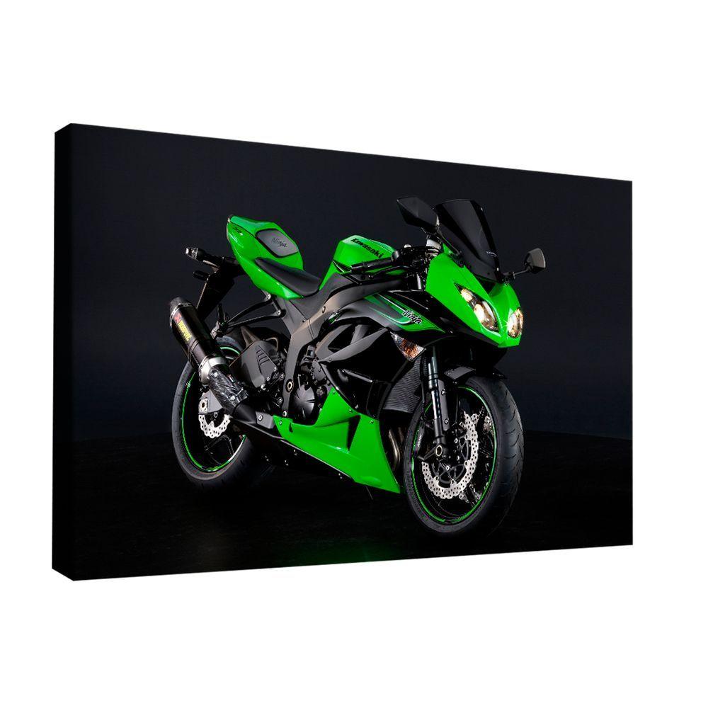 Quadro Kawasaki Ninja Verde Br Artes