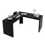 Escrivaninha/mesa Escritório De Canto Multimóveis Vcr25024 Preto Preto