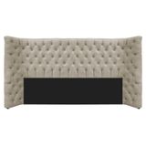Cabeceira King Everest P02 195cm Para Cama Box Suede - Doce Sonho Móveis Bege