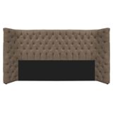 Cabeceira King Everest P02 195cm Para Cama Box Suede - Doce Sonho Móveis Marrom