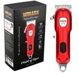 Maquina De Cortar Cabelo Display Lcd Wmark Ng2025b Vermelho