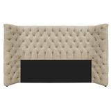 Cabeceira Queen Everest P02 160cm Para Cama Box Corano - Doce Sonho Móveis Bege
