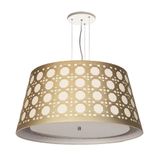 Luminaria De Teto Pendente Cone Recorte Palha 50x25 Bronze