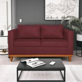 Sofá 2 E 3 Lugares Europa 180 Cm Estilo Conforto E Elegância Suede - Amarena Móveis Bordô