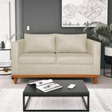 Sofá 2 E 3 Lugares Europa 180 Cm Estilo Conforto E Elegância Suede - Amarena Móveis Bege