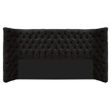 Cabeceira King Everest P02 195cm Para Cama Box Suede Preto