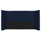 Cabeceira King Everest P02 195cm Para Cama Box Suede Azul Marinho