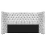 Cabeceira King Everest P02 195cm Para Cama Box Suede Branco