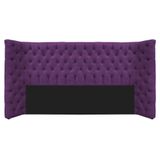 Cabeceira King Everest P02 195cm Para Cama Box Suede Roxo