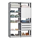 Módulo Closet Com 2 Peças Branco Tx Com Grafite