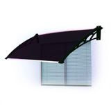 Toldo Fixo Versátil P/ Portas, Janelas E Ar Condicionado Chapa Preta Com Braço Preto Tamanho 120cm