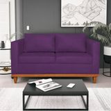 Sofá 2 E 3 Lugares Europa 180 Cm Estilo Conforto E Elegância Suede - Amarena Móveis Roxo